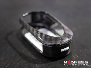 Alfa Romeo 4C Key Fob Cover - Carbon Fiber - Italian Racing Stripe Design